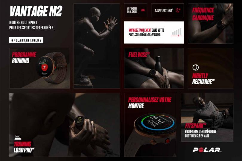 Les fonctionnalités de la Polar Vantage M 2