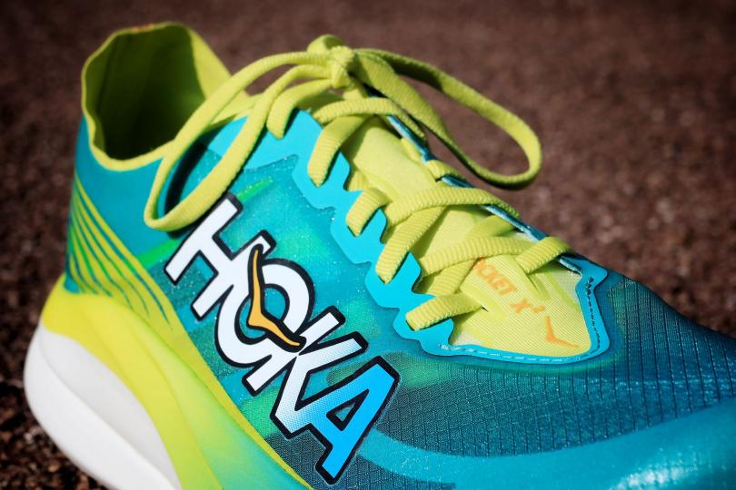 Zoom sur la tige de la Hoka Rocket X 2