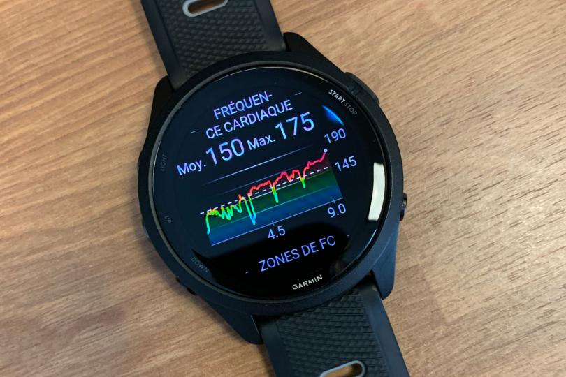 Test de la Garmin Forerunner 265