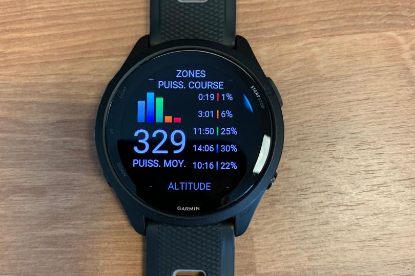Test de la Garmin Forerunner 265
