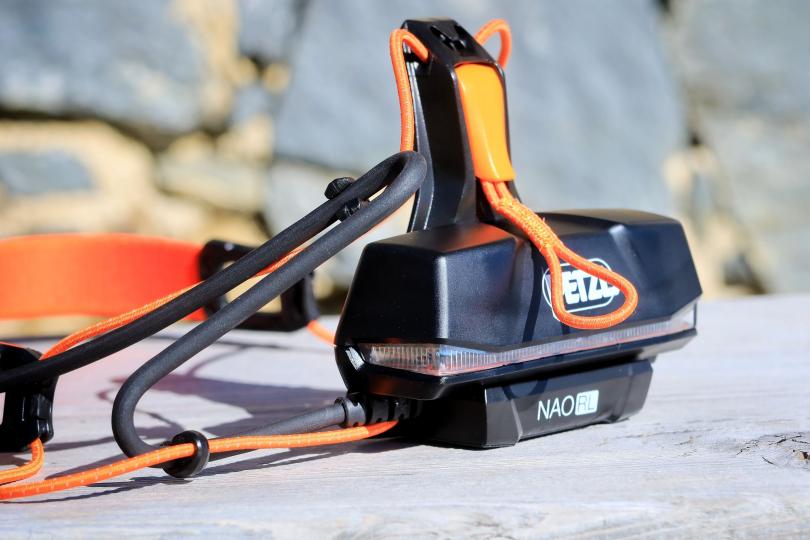La Petzl Nao RL, l'arrière de la frontale