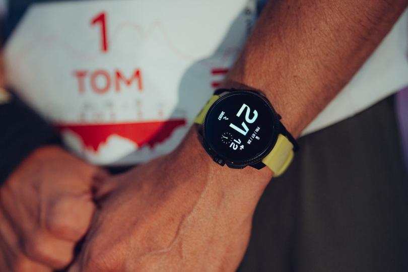 Au départ d'une course avec la Suunto Race