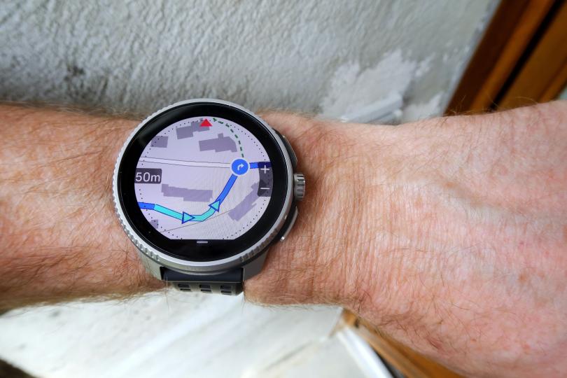 Test de la Suunto Race, suivi de trace sur fond de cartographie