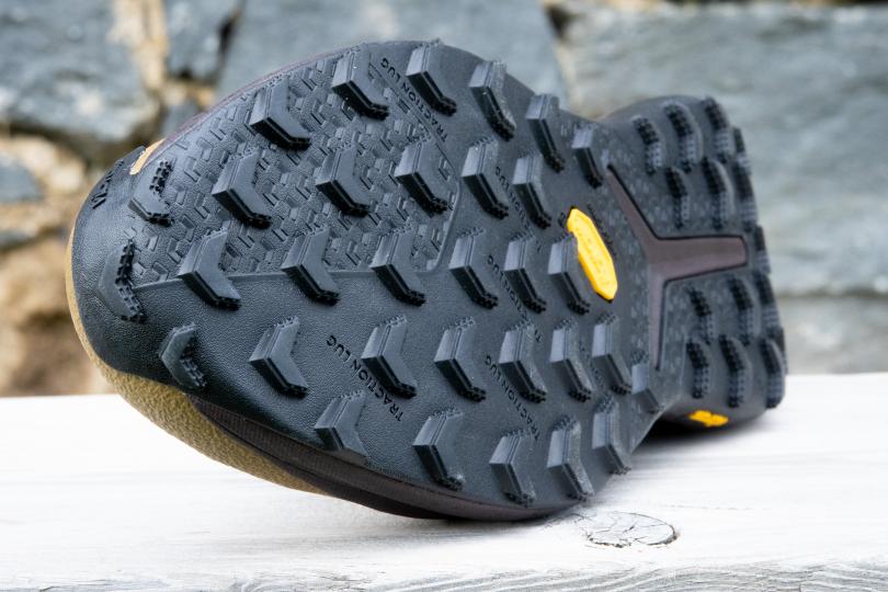 Les crampons Vibram de la Saucony Xodus Ultra 4