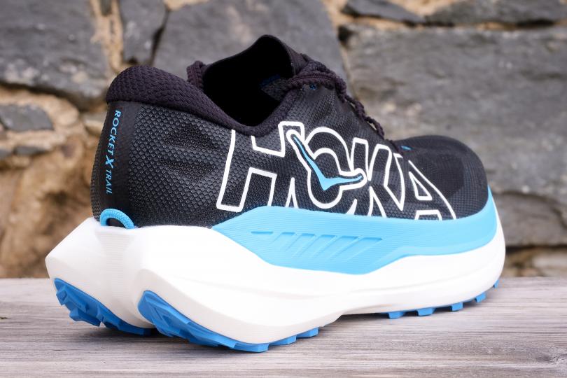 La Hoka Rocket X Trail de l'arrière